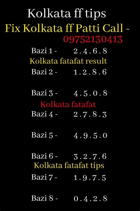 kolkata fatafat tips ghosh|Kolkata FF Fatafat Sabse Fast Result .
